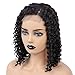 ATZHAIR 4x4 Lace Front Wigs Brazilian Virgin Human Hair Wigs Glueless Cap Deep Curly Bob Wig Pre Plucked with Baby Hair for African American Women 150% Density Natural Color 12 Inch
