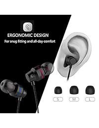 Auriculares con micrófono estéreo y control de volumen, impermeables, auriculares con cable, J01