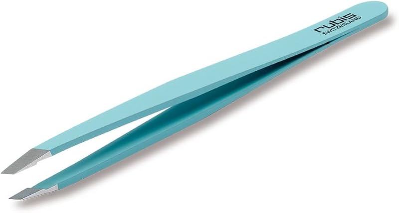 Rubis Tweezers Classic Satin Tiffany Slanted Tip Stainless Steel Cosmetic