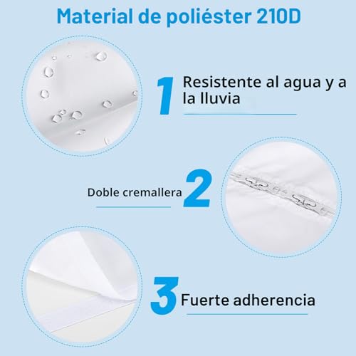 400CM Window Seal Kit for Mobile Air Conditioners, Energy Efficient Hot Air to Fix on Windows, Mobile Dryer, White, No Drilling Required.