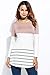 Etuoji Women Tunic Tops O-Neck Shirt Long Sleeve Contrast Color Lace Patchwork