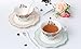 Jusalpha® Vintage Rose Bone China Teacup Spoon and Saucer Set/Coffee Cup with Saucer (TCS08 Blue)