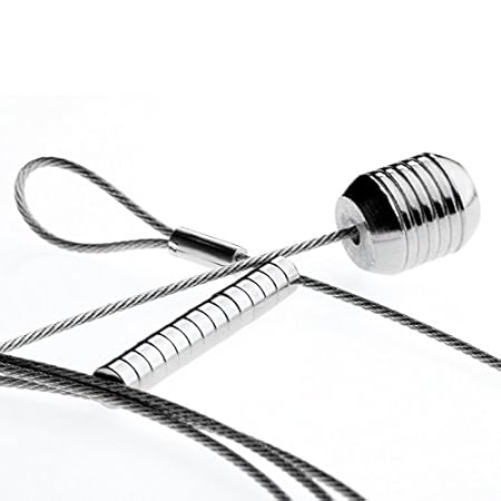 Magnetische Fotoleine/Fotoseil STEEL 200 cm, aus Stahldraht, 15 Magnete - für Fotos, Postkarten, starke Magnete