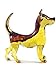 MINIATURE DOG GLASS BLOWN ANIMALS DOG FIGURINE COLLECTION HAND BLOWN