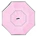 Newsight Reverse Umbrella, Double Layer Inverted Umbrella Upside Down, Self Stand, C Shape Handle, Inverse Inside Out Folding for Car, Windproof, Waterproof, Sun Protective (Pink)