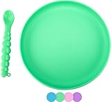 OBB Silicone Baby Plate with Suction Cup Base (Green)