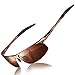 COSVER Men's Sports Style Polarized Sunglasses for Men Driving Cycling Running Fishing Golf Unbreakable Frame Metal Driver Glasses (Brown)