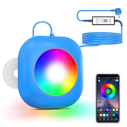 LyLmLe 20 W LED Lights for Pools, 12 V Smart LED Submersible Swimming Pool Lights with APP Control, Dimmable 800 lm, Timer, IP68 Waterproof Magnetic Piscinas Floodlight with 8 m Cable for Pools in Ground