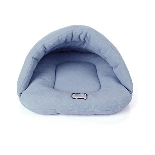 New Warm Winter Puppy Cave House Sleeping Bag Mat Pad Puppy Pet Cat Dog Nest Bed Dog Cave, Cat Kennel, Warm Puppy Nest Mat Cat Winter House Cat Squirrel House Pet Supply (Sky Blue, S)