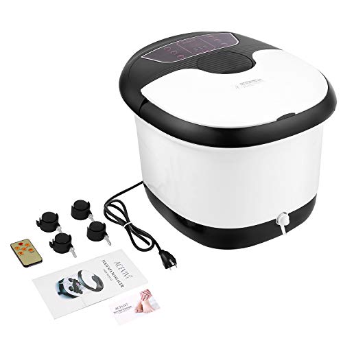 ACEVIVI Foot Bath with Heat and Massage and Bubbles, Foot Spa Massager w/Motorized Shiatsu Massage Ball and Maize Roller, Foot Stone, Digital Adjustable Temperature Control, Red Light, Multi-modes - Thumbnail 7