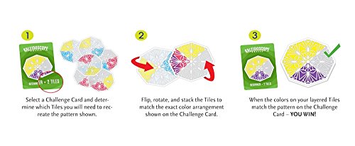 Think Fun Kaleidoscope Logic Puzzle - Innovative Logic Game Where You Mix Colors to Solve Puzzles For Age 8 and Up