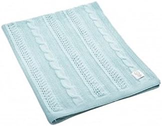 New, Beautiful, Quality, Breathable & Very Soft ‘DREAMY’ Woven Combed Cotton Cellular Blanket by YOSOY (mint)