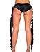 iHeartRaves Black Ribbon Tie Ultra Low Rise Booty Shorts (One Size Fits Most)