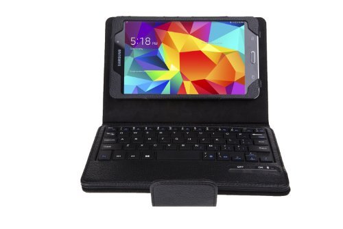 Exact Samsung Galaxy Tab 4 7.0 / Galaxy Tab 4 NOOK Case [TypeFOLIO Series] - Keyboard Cover Case with Removable Bluetooth Wireless Keyboard for Samsung Galaxy Tab 4 7.0 / Galaxy Tab 4 NOOK (SM-T230 / SM-T231 / SM-T235) Black