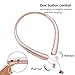 Wireless Headphones, Bluetooth Retractable Earbuds Neckband Headset Sports Sweatproof Earphones with Mic for iPhone X 8 7 6 Android Smartphone (12 Hours Play Time, Rose)