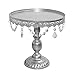 Lucky Monet 3Pcs Crystals Cake Stand Cupcake Tower Stand Wedding Plates Set Metal Round Party Dessert Display Décor with Crystals Beads (3pcs, Silver)