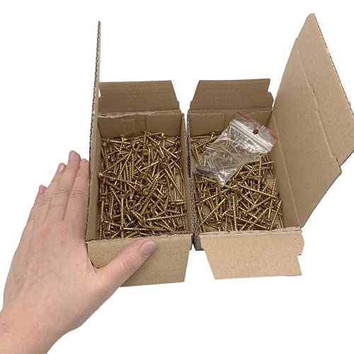 300 Stück gelb verzinkter Stahl 3,5 x 45 mm Holzschrauben Torx Kopf Typ 17 Senkkopf Spanplattenschrauben (300, 3,5 x 45… – Bild 5