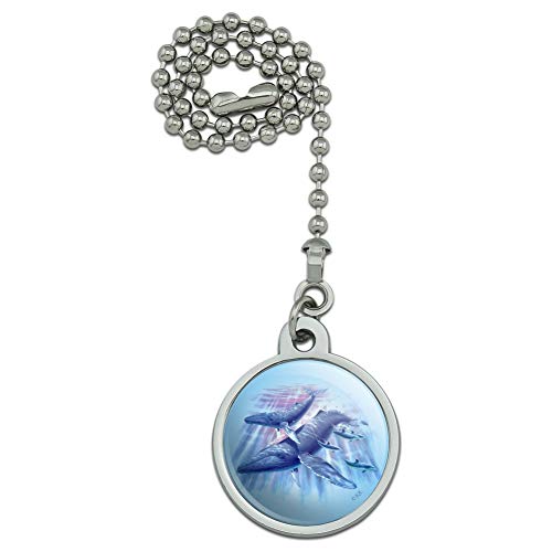 Humpback Whales Ocean Dance Ceiling Fan and Light Pull Chain