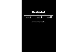 Black Notebook, Inspired by Skyrim - Size 6" x 9" - Black Notebook Blank Edition Paper Diary - Notebook 100 Pages