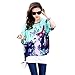 HP95(TM) Women's Bohemian Style Batwing Sleeve Chiffon Beach Loose Shirt (Purple)