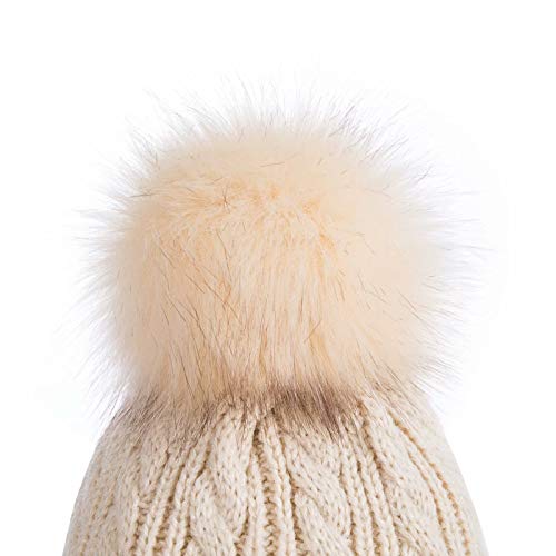 image for Alepo Kids Toddler Baby Winter Beanie Hat, Children's Warm Fleece Line