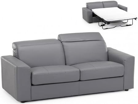 Canape Convertible 3 Places Simili Avec 2 Tetieres Relax Camus