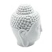 Omonic Porcelain Zen Garden Yoga Meditation White Thai Buddha Head Statue Essential Oil Burner Aromatherapy Diffuser Home Decor (White)