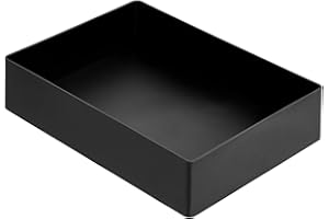 鶹 Basics Organiseur de bureau rectangulaire en plastique avec plateaux de rangement, plateau pour accessoires, 23,9 x 17