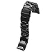 Hstrap Heavy Solid Stainless Steel Watch Band 22mm 24mm 26mm Black Silver Brushed Watch Bands Double Locking Clasp Strap for Men