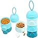 Mihachi Travel Bowls, Portable Pet Treat Can, Twist-Lock Stackable Dispenser, Spill Proof Multiply Layers Plastic Bottle(BPA Free), Food Storage Container for Small Dogs and Cats Outdoors