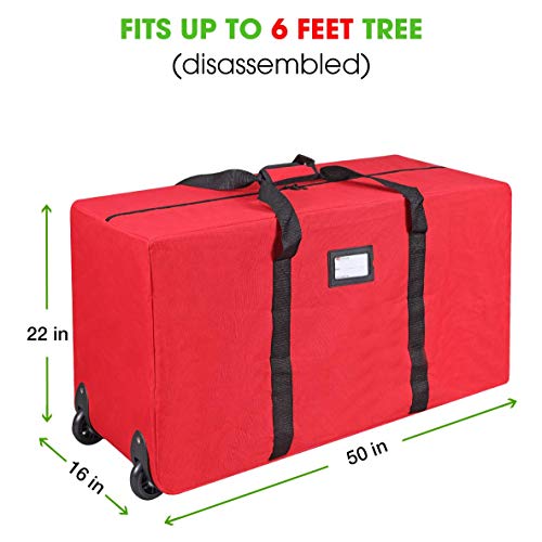 Primode Christmas Rolling Tree Storage Bag, Fits Up to 7.5 Ft. Tall