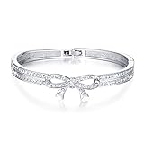 CAROLIER JEWELRY Bow Tie Bangle Bracelet, Tie the Knot Bangle Bracelet, Bridesmaid Thank You Gift
