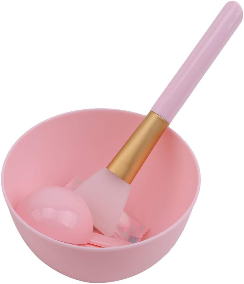 Guoshang Compressed Facial Masks Bowl Spoons Brush Face Skin Care Mask DIY Tool Set of 4