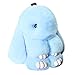 IKEPOD Rex Rabbit Fur Keychain, Fluffy Real Bunny Keyring, Soft Cute Pom Pom Ball Doll Pendant Key Chain, Plush Charms for Car/Handbag - Light Blue