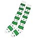Rhode Island Novelty Shamrock Knee Socks, White/Green, One Size Fits Most