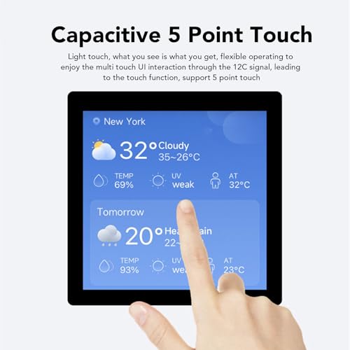 ESP32-S3 Development Board, 4 Inch Multi Touch LCD Screen with 480x480 Resolution 65K Colors BLE5 Capacitive Touch Display Supports CAN RS485 I2C Interfaces