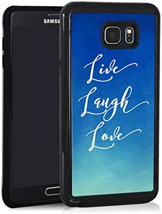 Note 5 Case, Blue watercolor Bon Jour quote Design, Protective, Impact Resistant and Anti Scratch