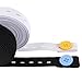 11 Yard Elastic Bands Spool Sewing Band Flat Elastic Cord with Buttonhole, 2 Pack, White and Black (1.9 cm in Width)