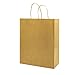 Large Paper Bags with Handles Bulk,10x5x13 Inch 50 Pack,Bagmad Big Kraft Paper Shopping Bags,Gift Natural Party Retail Craft Brown Mechandise Take Out Bags (Natural 50Pcs)
