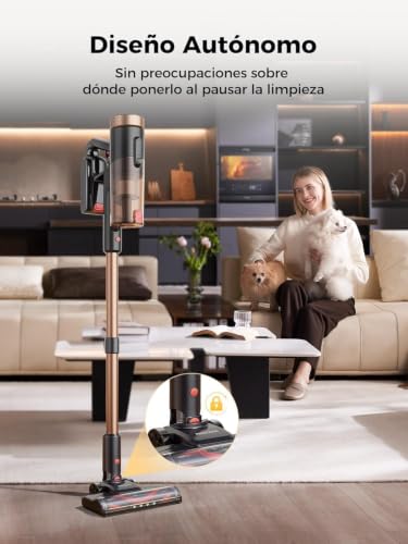 Proscenic P11 Ultra Cordless Vacuum Cleaner 50KPa/500W/50Min, Lightweight and Self-Supporting, Powerful Upright Broom Vacuum Cleaner with Green Light, Anti-Tangle Brush and LED Display, Carpets/Floors