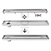 ZOIC Linear Stealth Tile Insert Floor Grate Bathroom Shower Waste Drain 304 Stainless Steel Side Outlet 27.55 Inches (700mm)