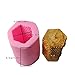 Hexagon honeycomb shaped 3D Candle mold silicone mold form for soap Clay mold Salt carving mould