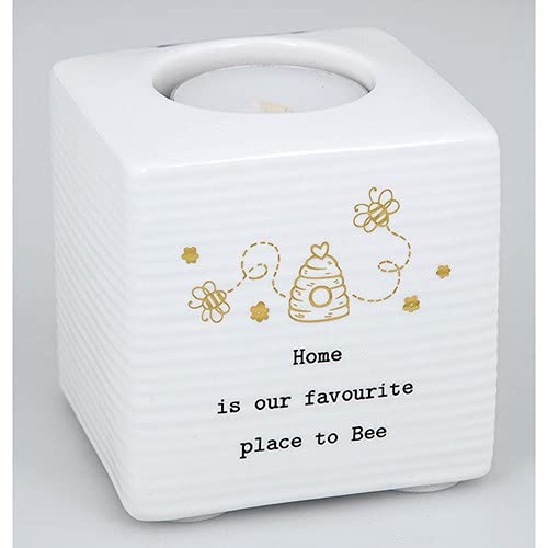 Thoughtful Words Home Our Favourite Place Ceramic Tea Light Holder Gift Idea 310485 310485