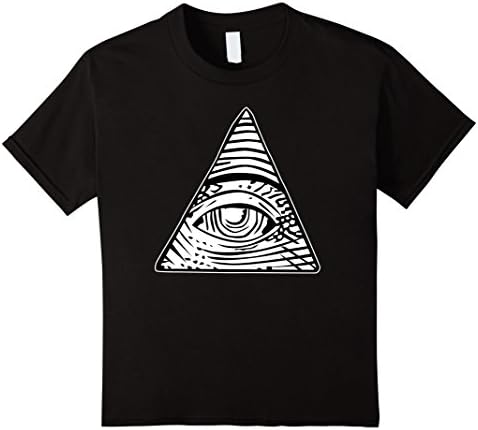 Kids All Seeing Eye Shirt Third Eye Illuminati Conspiracy Group 10 Black