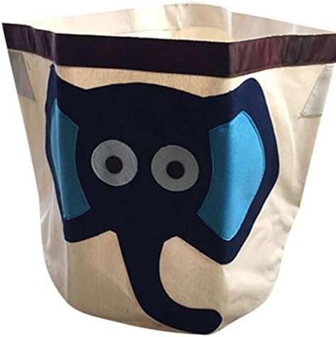 Johnnyhw Cartoon Animal Waste Basket of Organic Cotton Baby Folding Toy Receive Bag, Elephant,44.543cm