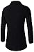 WHATLEES Mens Casual Long Solid Wool Blend Slim Fit Open Outwear Cardigan B338-Black-M