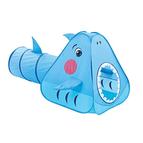E.P. Indoor/Outdoor Shark Play Tent with Tunnel