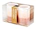 kieragrace 2 by 3-Inch Tri-Layer LED Pillar Candles, Mini, Amber Vanilla Fragrance, Set of 3