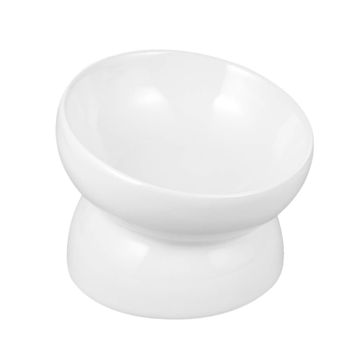 POPETPOP Ceramic Pet Dog Bowl High Feet Bowl Slanted Mouth Feeder Food Dish Ceramic Pet Raised Bowls