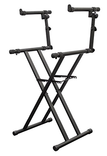 Odyssey LTBXS2 Two Tier X-Stand: Heavy-Duty Double Braced Dj Coffin / Keyboard Stand